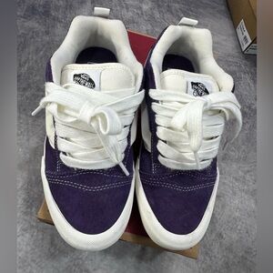 Vans knu skool Purple and White Sneakers size 8
